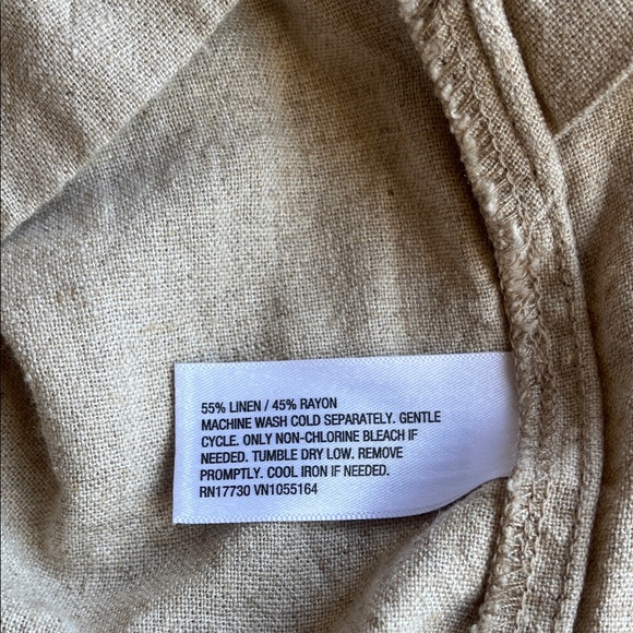 Light Tan Linen Top - Picture 6 of 7